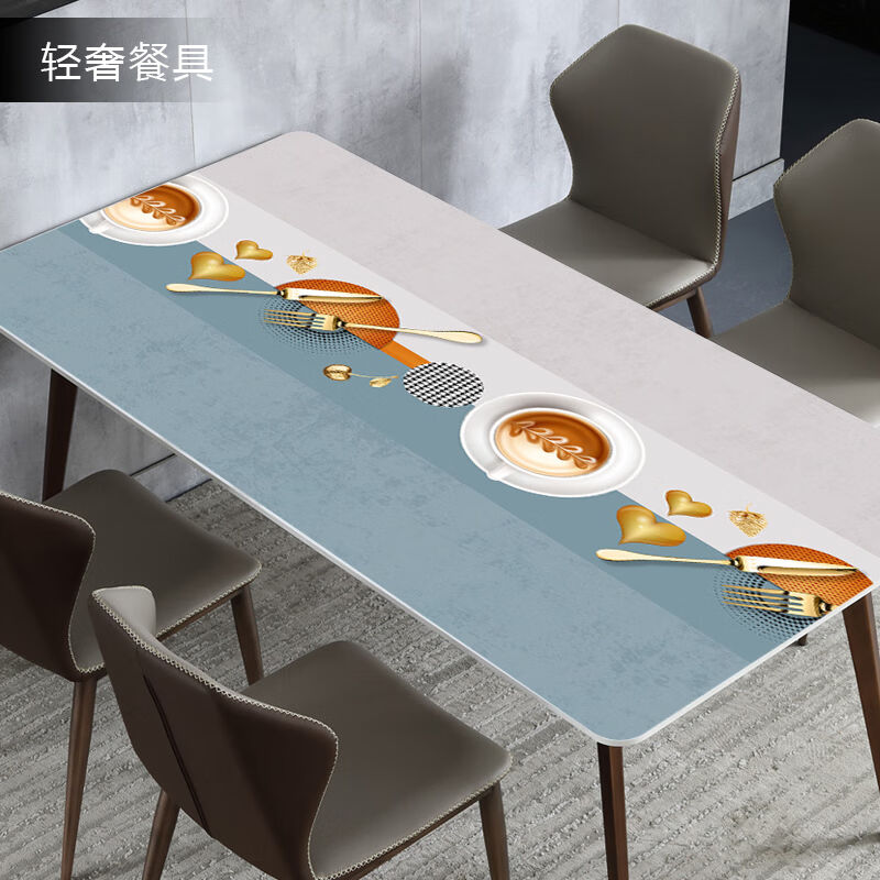 桌垫茶几垫防水加厚防油免洗客厅长方形pvc软玻璃桌布风轻奢餐具