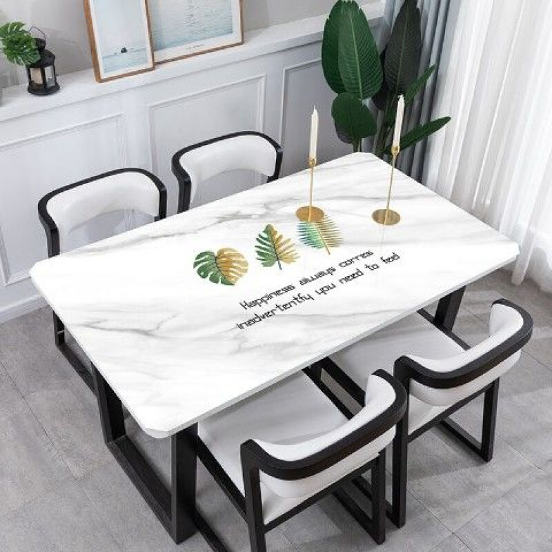 北欧餐桌垫子桌布防水防油免洗防烫厚长方形家用茶几电视柜盖XH20