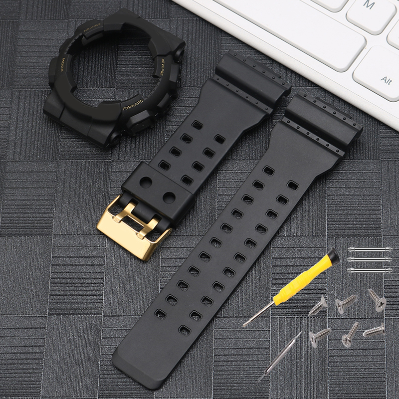 适配卡西欧GA-110GB GD/GAX100 120 140表壳表带5146黑金武士配件