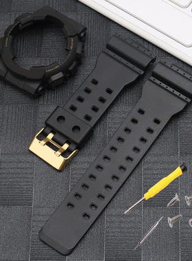 适配卡西欧GA-110GB GD/GAX100 120 140表壳表带5146黑金武士配件