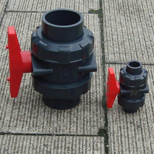 UPVC活接球阀 DN15/20/25/32/40/50/65塑料阀门 PVC双由令球阀