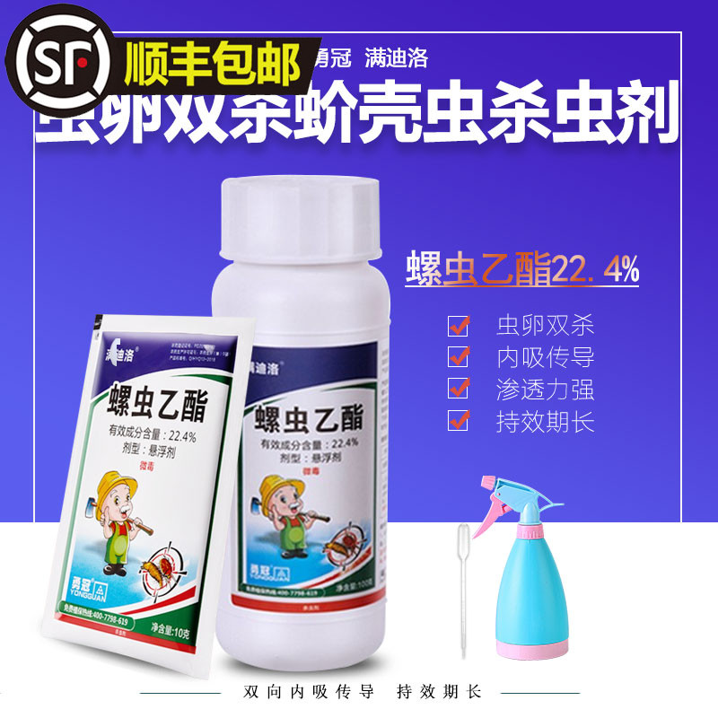 螺虫乙酯蚧壳虫杀虫剂柑橘果树月季多肉发财树油渍状通用介壳虫药