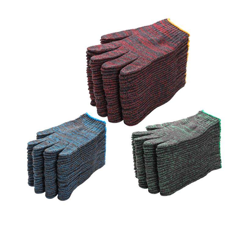 整件600双手套劳保耐磨工作纯棉加厚白棉沙花手套男工地干活模具