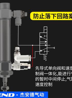 诱导止回阀气动快插逆止阀PCV08空气PCV06 PCV10F气控单向阀PCV15