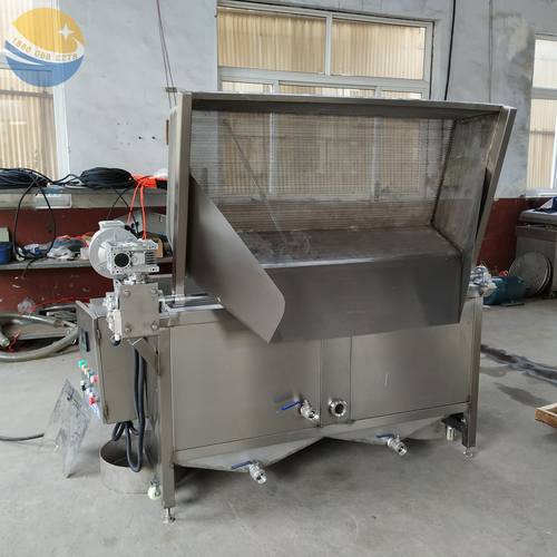 鸡副产品油水分离油炸机 电加热自动翻筐油不变色 油水混合油炸 8