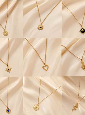 Pop girl love Serpentine pendant necklace欧美百搭流行项链潮