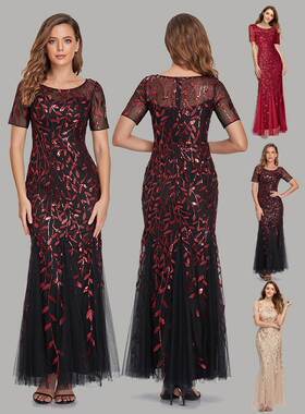 2022欧美鱼尾晚礼服PlusSize Evening Dress Mermaid Party Dress