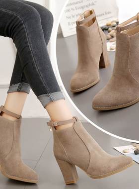 2019 winter women boots ladies high heels waterproof shoes