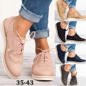 Plus Size 43 Women Platform Shoes leather shoes女洛克鞋皮鞋