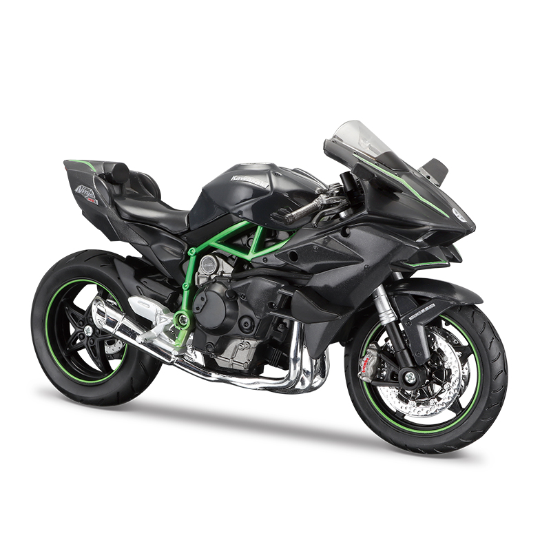 美驰图maisto 1:12川崎Ninja H2 R摩托车玩具合金车仿真模型摆件.