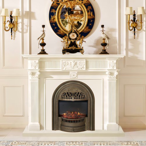 法式实木壁炉柜仿真火壁炉装饰柜