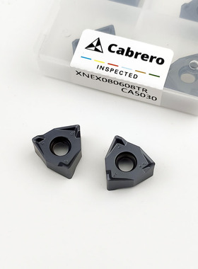 卡伯罗双面六刃快进给数控铣刀片WNGU/XNEX080608TR山高通装