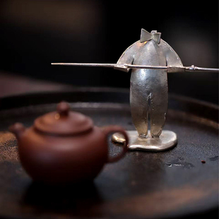 某人系列 茶桌小物件 茶擱 手工茶寵 良藥局 藝術家手作純錫制
