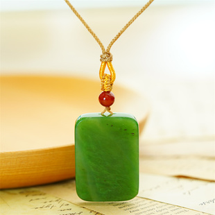 瑞卡希| 【柒柒】和田玉无事方牌挂饰/多样性发其一