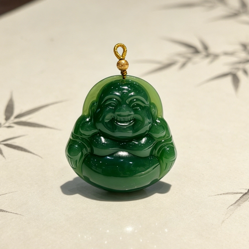【大祁粉丝专享】S925银和田玉碧玉佛公/多样性发其一