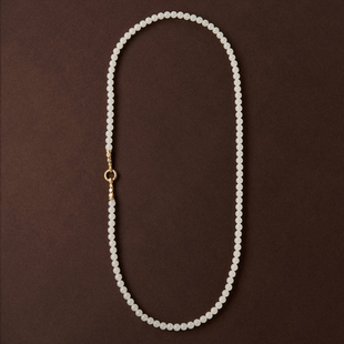 瑞卡希| 【柒柒】[珠圆玉润]S925银和田玉圆珠项链/多样性发其一