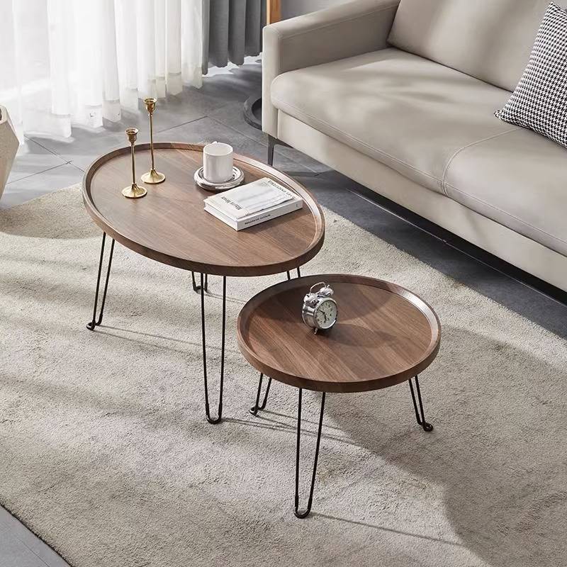 工厂折叠北欧民宿边几桌简易圆形小桌子家用客厅小户型茶几桌饰品