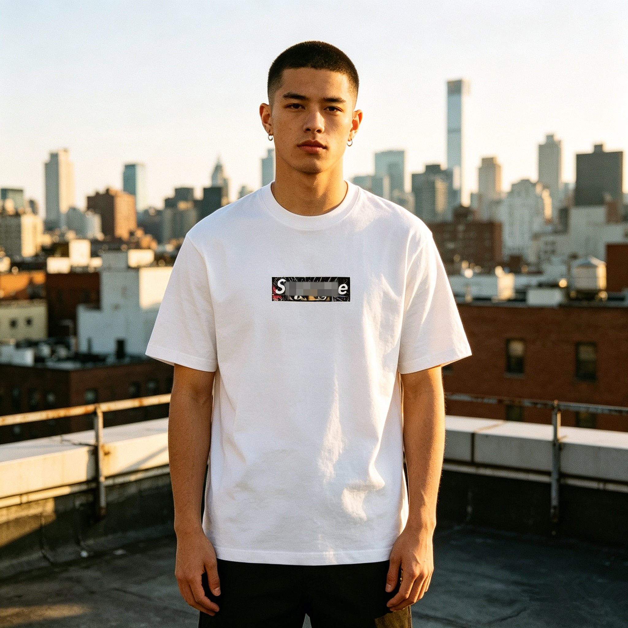 Sup美式风格 SS26 Michael Box Logo 联名印花宽松男女潮短袖T恤