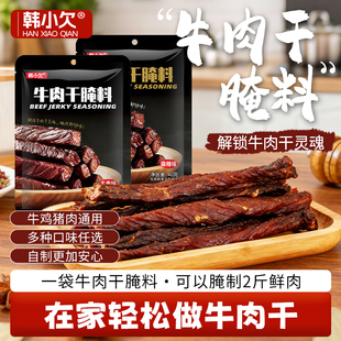 韩小欠牛肉干腌制料专用五香调味料猪肉干腌料麻辣肉干自制风干肉