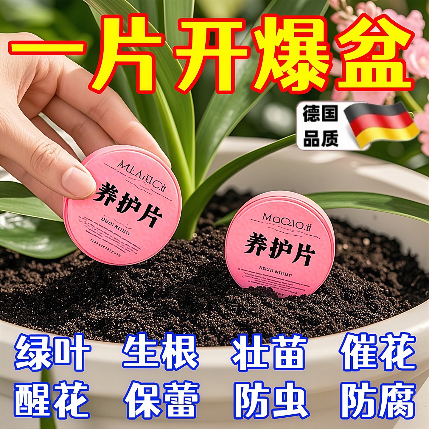 艾尚棵花满簇家庭园艺缓释片通用型懒人型肥料绿植花卉促花壮根肥