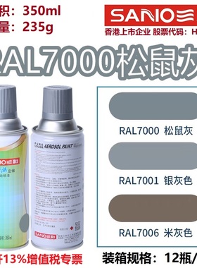 三和自动喷漆RAL7000松鼠灰色7015设备机械7035翻新防锈金属油漆