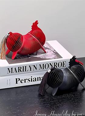 暴富马摆件2026马年吉祥物可伸缩立体蜂窝马春节新年客厅玄关装饰