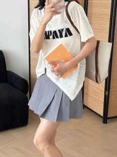 香朵儿服饰2025夏季新款韩版宽松百搭字母印花短袖T恤休闲上衣