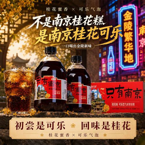 只有南京果醋桂花蜜可乐饮品饮料整箱批特价夏季冰爽饮快乐水汽水