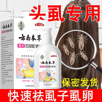 云南本草百部酊香波虱子药头发虱立净去除虫卵双杀去虱子的洗发水