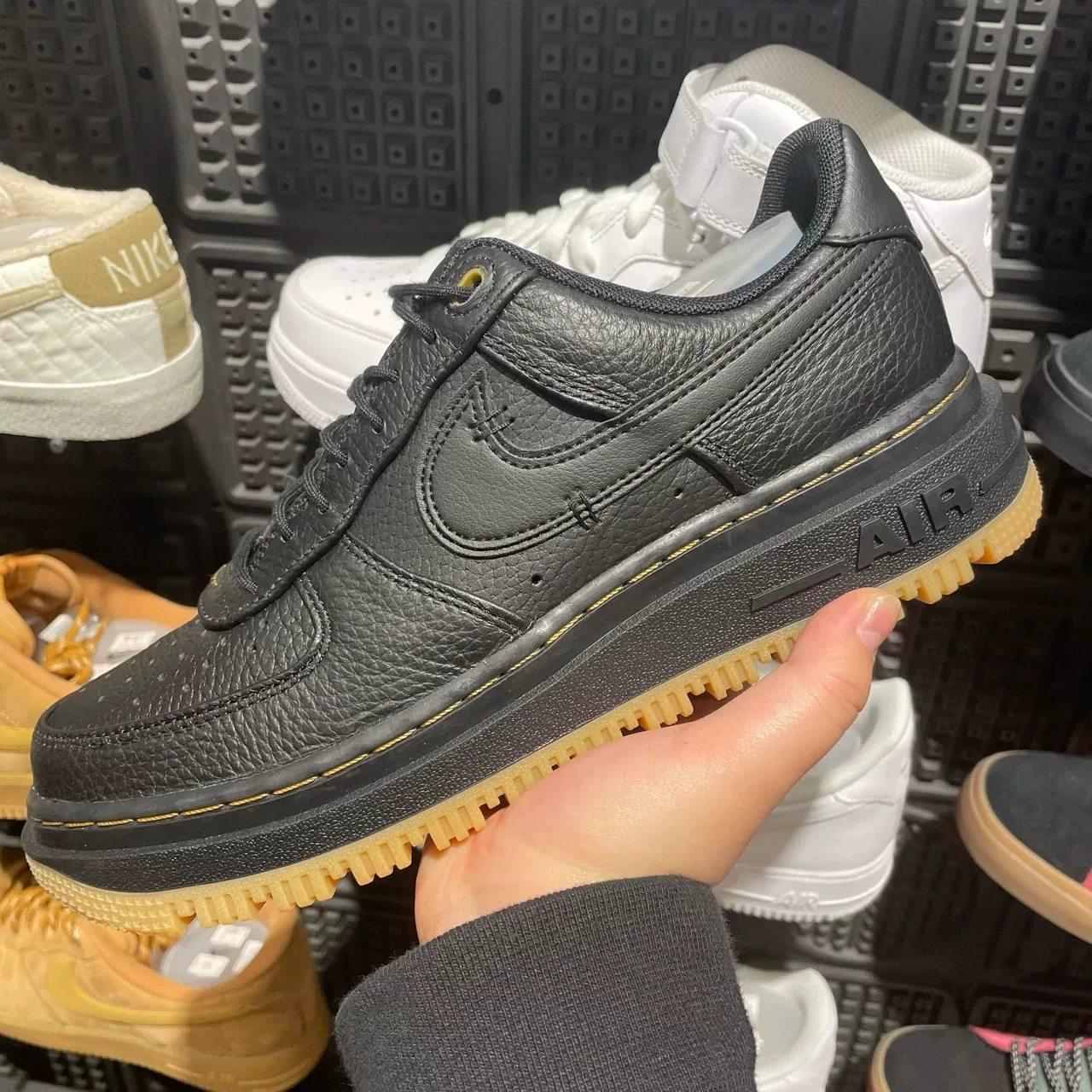 Nike Air Force 1 AF1 Black Samurai Platform Air Force No. 1 низкие кроссовки для повседневного использования на доске DB4109-001