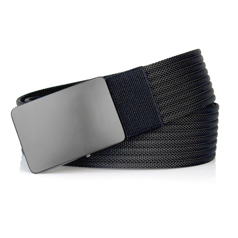 编织皮带平滑合金扣帆布尼龙腰带男款户外训练休闲编织战术裤带