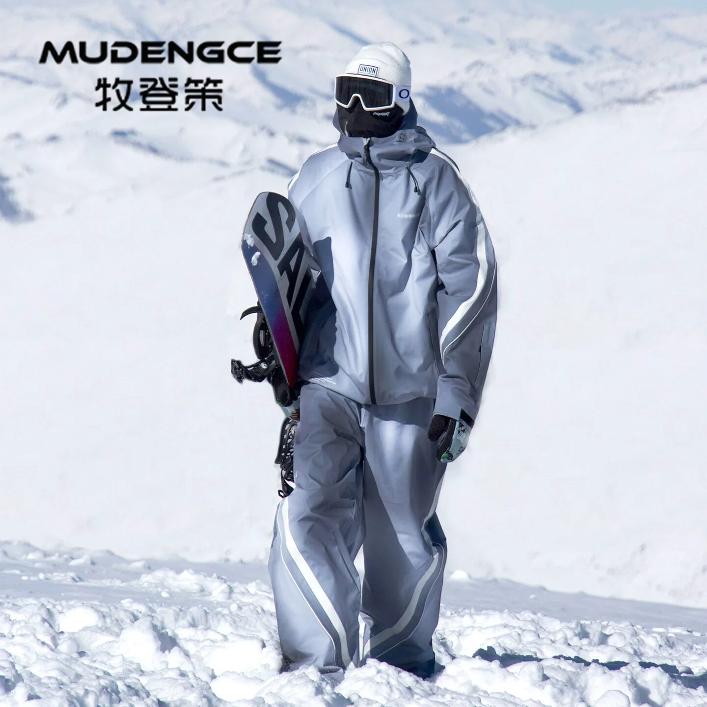 冬季防风防水连帽滑雪服套装