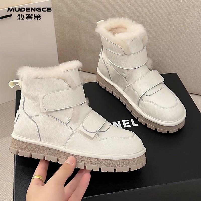 毛绒加厚雪地靴女保暖加绒防滑