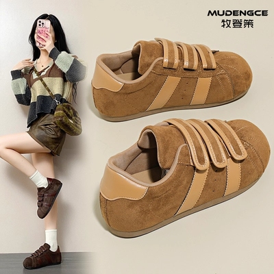 复古软底德训鞋女显脚小轻便系带