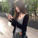 黑色莫代尔棉薄款空调开衫外套女2025夏季爆款小众慵懒风小披肩潮