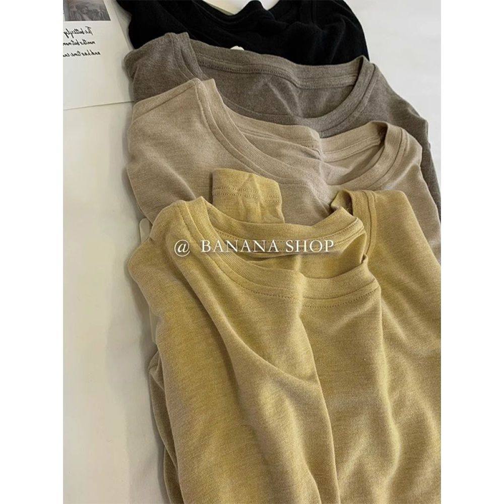 秋冬新款莱赛尔天丝羊毛圆领长袖T恤新款基础百搭纯色针织打底衫,女装/女士精品,T恤,淘宝优惠券,粉丝福利购,淘宝优惠卷