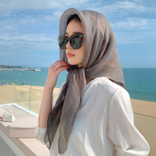 防晒丝巾防紫外线韩版女夏季