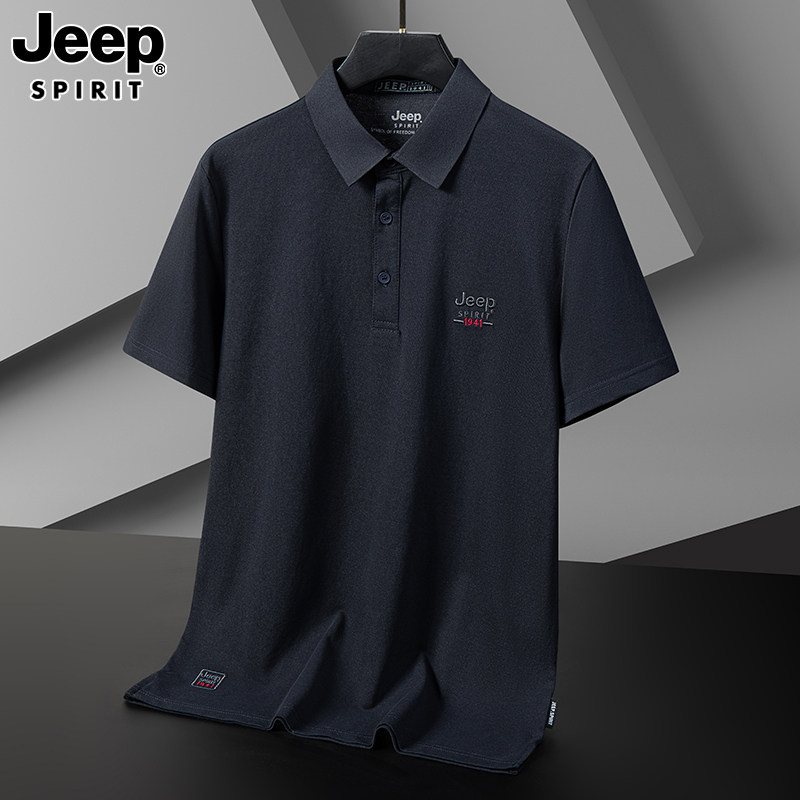 JEEP SPIRIT吉普男士短袖翻领POLO衫2026夏季新款商务休闲上衣男