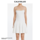 CALVINLUO 白色黑色 24新品 针织吊带修身 连衣裙