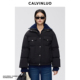 CALVINLUO 黑色 白色 金属扣廓形夹克羽绒服 25SS新品