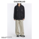 廓形工装 口袋连帽外套拉链 24新品 CALVINLUO 浅灰 深灰
