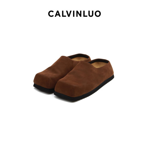 CALVINLUO方头木屑底穆勒鞋