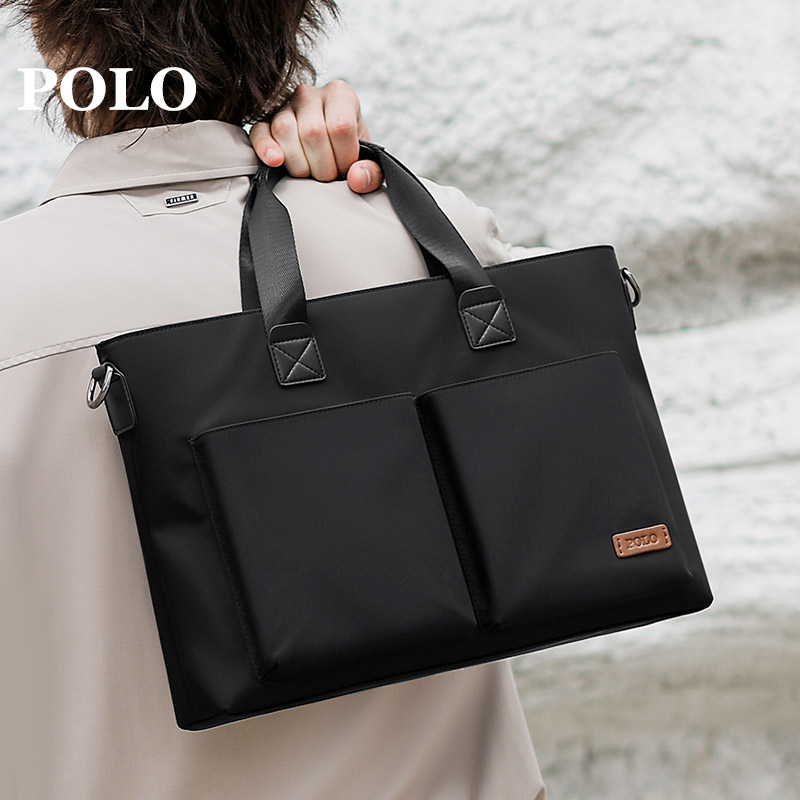 POLO15英寸电脑包男斜挎包