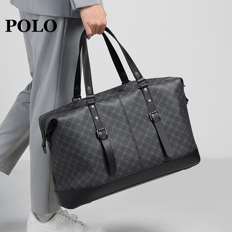 POLO 旅行包男士手提旅行袋商务出差行李包健身包大容量手提包男