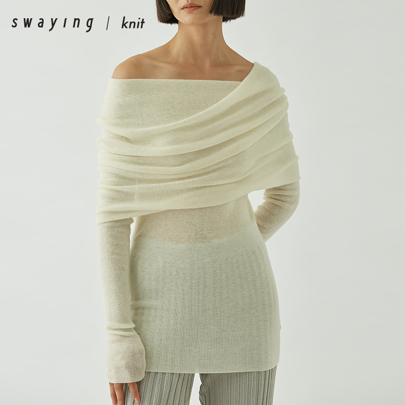 swayingknit官方水溶羊毛翻领衫