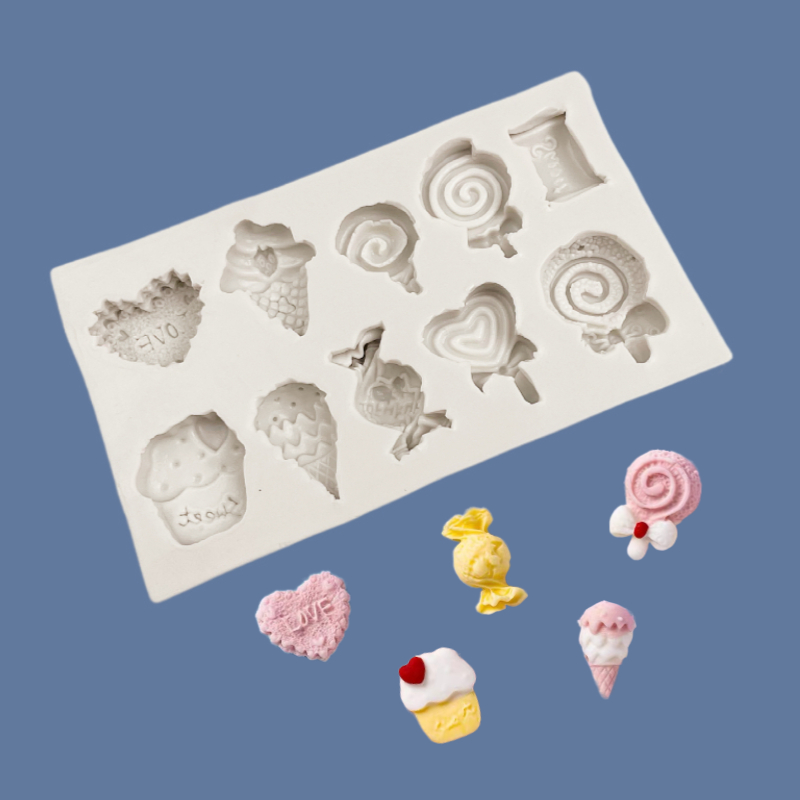 糖果模具硅胶棒棒糖爱心冰激凌巧克力翻糖蛋糕小装饰插牌烘焙工具