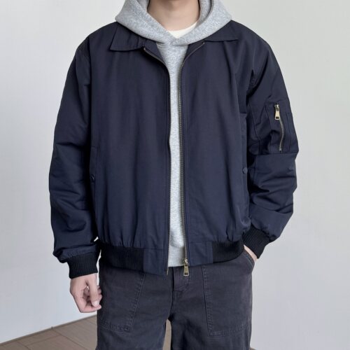 ONUN美式复古cleanfit教练夹克男女春秋百搭宽松休闲翻领飞行外套