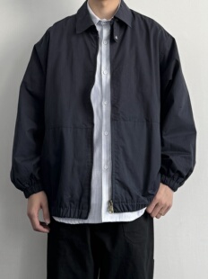 ONUN 外套 日系复古廓形翻领哈灵顿夹克宽松休闲cleanfit棉质工装