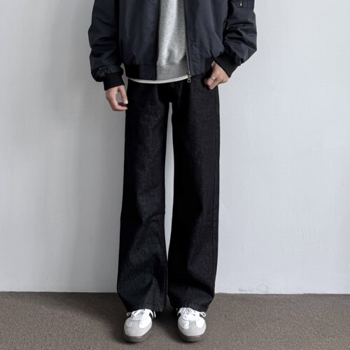 ONUN美式复古水洗宽松直筒牛仔裤