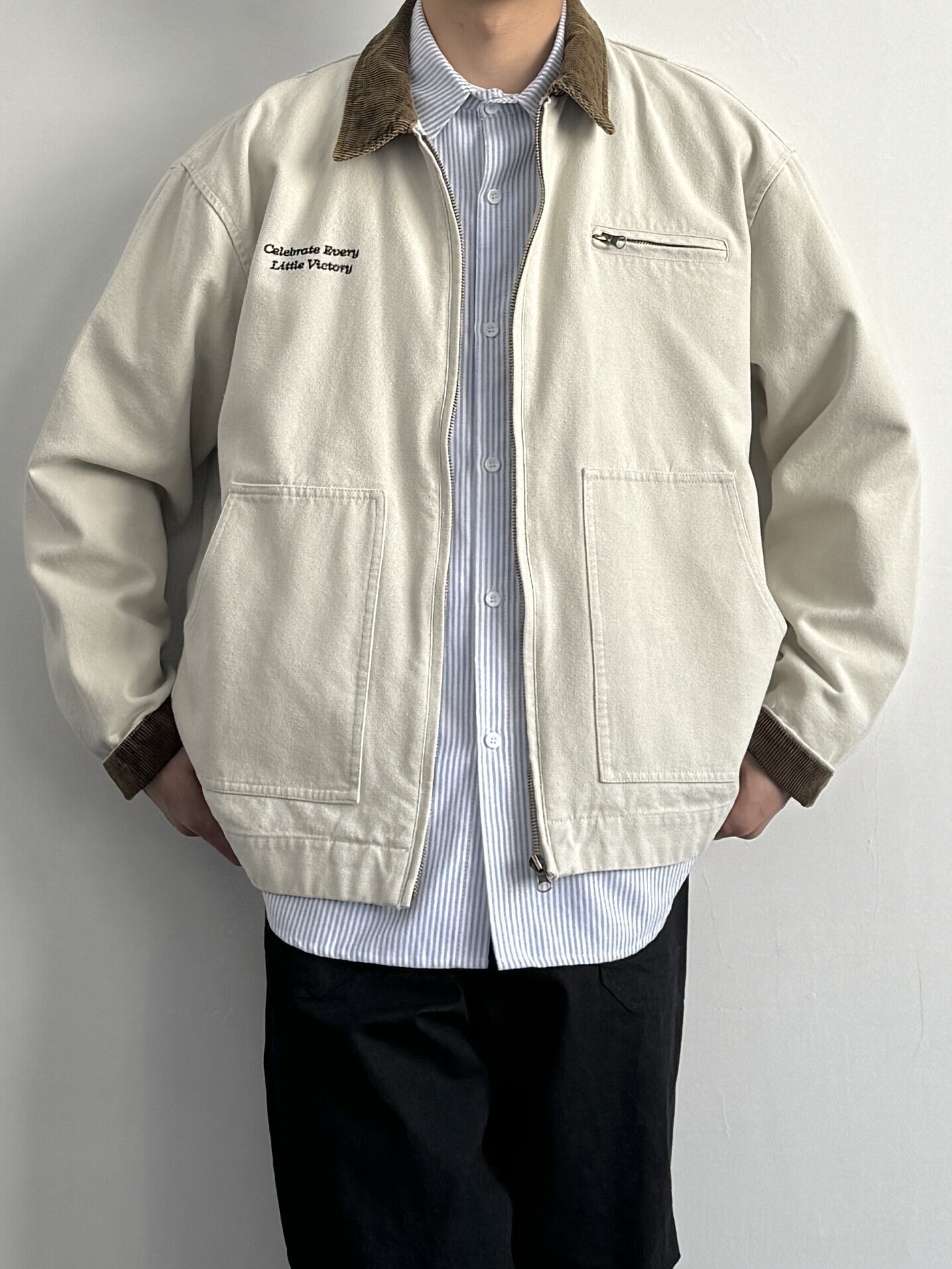 美式复古重工水洗底特律工装夹克